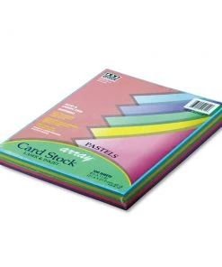Pacon 101315 Array 65 Lbs. 8.5 In. X 11 In. Card Stock - Assorted Pastel Colors (100 Sheets/Pack)