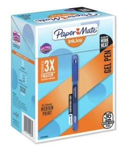 Paper Mate 2034485 InkJoy Medium 0.7 Mm, Gel Pen Flip-Top Cabinet Pack - Blue (36/Pack)