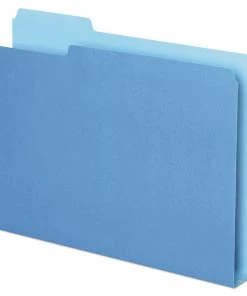 Pendaflex 54455 Double Stuff 1/3-Cut Tab File Folders - Blue (50/Pack)