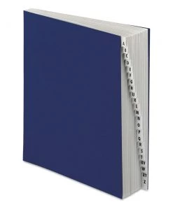 Pendaflex DDF3-OX Expanding Desk File, 20 Dividers, Alpha, Letter-Size, Dark Blue Cover