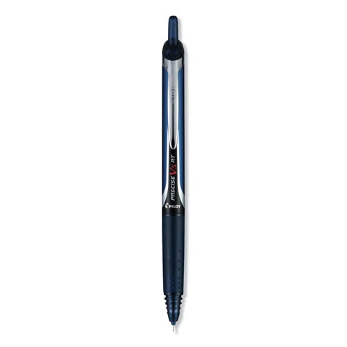 Pilot 13447 V5RT Precise Retractable Extra-Fine 0.5mm Roller Ball Pens - Navy (1 Dozen)
