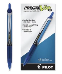 Pilot 13453 Precise V10RT 1 Mm Blue Ink Retractable Pens (1 Dozen)