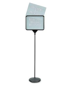 Quartet 3655 Sign(ware) 14 In. X 11 In. Assorted Signage Pedestal Sign - Black Frame