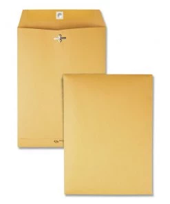 Quality Park QUA37775 Clasp Envelope, #75, Squar Flap, Clasp/gummed Closure, 7.5 X 10.5, Brown Kraft, 100/box