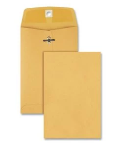 Quality Park QUA37835 Trade Size 35 5 In. X 7.5 In. Square Flap Clasp/Gummed Closure Envelopes - Brown Kraft (100/Box)