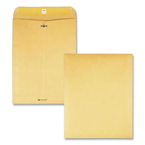 Quality Park QUA37894 Trade Size 94 9.25 In. X 14.5 In. Square Flap Clasp/Gummed Closure Envelopes - Brown Kraft (100/Box)
