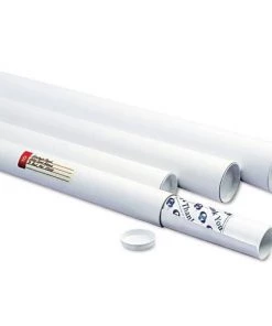 Quality Park QUA46020 White Mailing Tubes, 36-in Long, 3-in Diameter, White, 25/carton