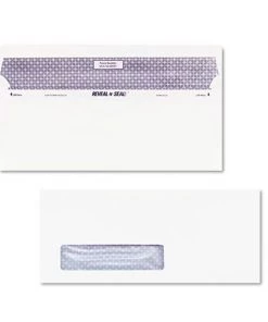 Quality Park QUA67418 Reveal-N-Seal Envelope, #10, Commercial Flap, Self-Adhesive Closure, 4.13 X 9.5, White, 500/box