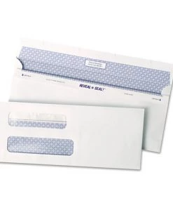 Quality Park QUA67539 3.63 In. X 8.63 In. #8 5/8 Commercial Flap Self-Adhesive Closure Reveal-N-Seal Envelope - White (500/Box)