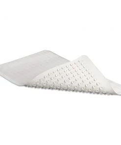Rubbermaid Commercial 1982726 Safti Grip Latex-Free 16 In. X 28 In. Vinyl Bath Mat - White