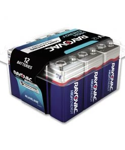 Rayovac A1604-12PPK 9V High Energy Alkaline Batteries (12/Pack)