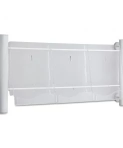 Safco 4133SL Luxe 3 Compartment 31.75 In. X 5 In. X 15.25 In. Magazine Rack - Clear/Silver