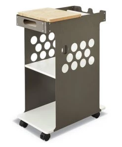 Safco 5209WH 200 Lbs. Capacity 29.75 In. X 15.75 In. X 16.5 In. Mini Rolling Storage Cart - White