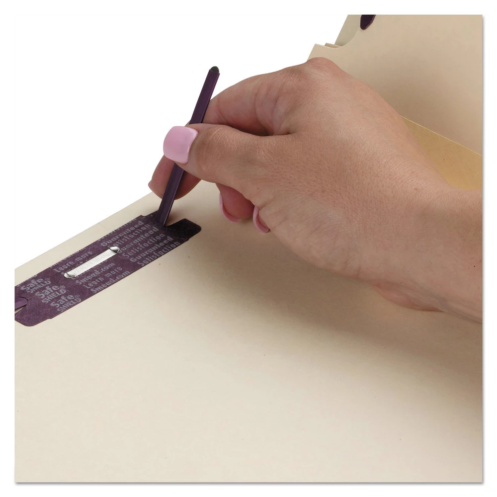 Smead 14011 SuperTab SafeSHIELD Coated Fastener Technology, 2 Dividers, Letter Size, Classification Folders - Dark Gray (10/Box) - Image 7