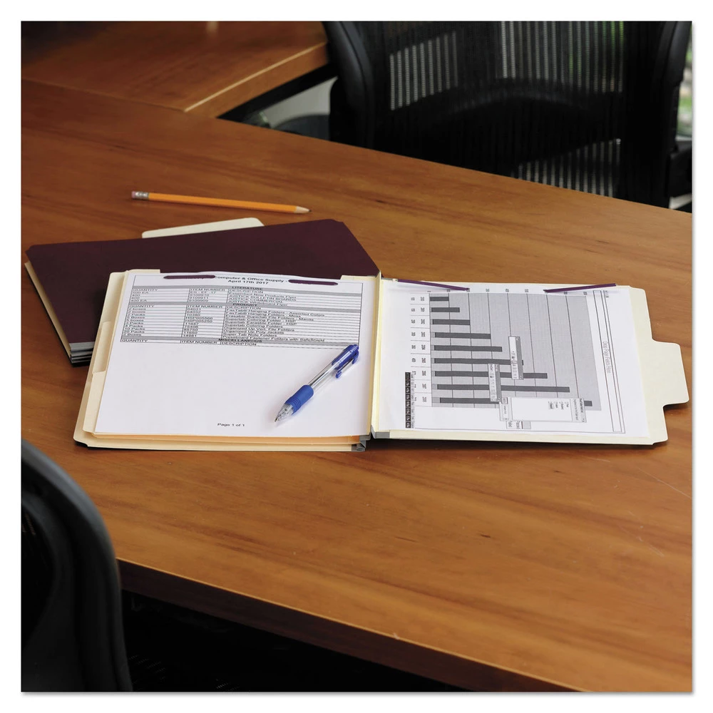 Smead 14011 SuperTab SafeSHIELD Coated Fastener Technology, 2 Dividers, Letter Size, Classification Folders - Dark Gray (10/Box) - Image 8