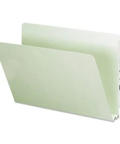 Smead 29210 Extra Heavy 2 In. Expansion Straight Tab Pressboard End Tab Folders - Gray-Green (25/Box)