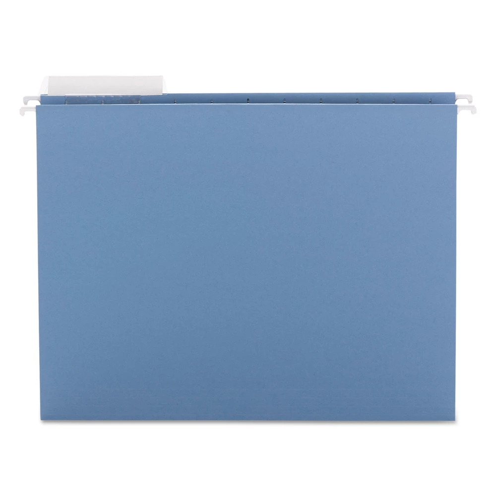 Smead 64021 1/3 Cut Tab Letter Size Colored Hanging Folders - Blue (25/Box)