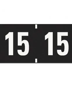 Smead 68315 Yearly End Tab 0.75 In. X 1.5 In. '15-ft File Folder Labels - Black (500-Piece/Roll)