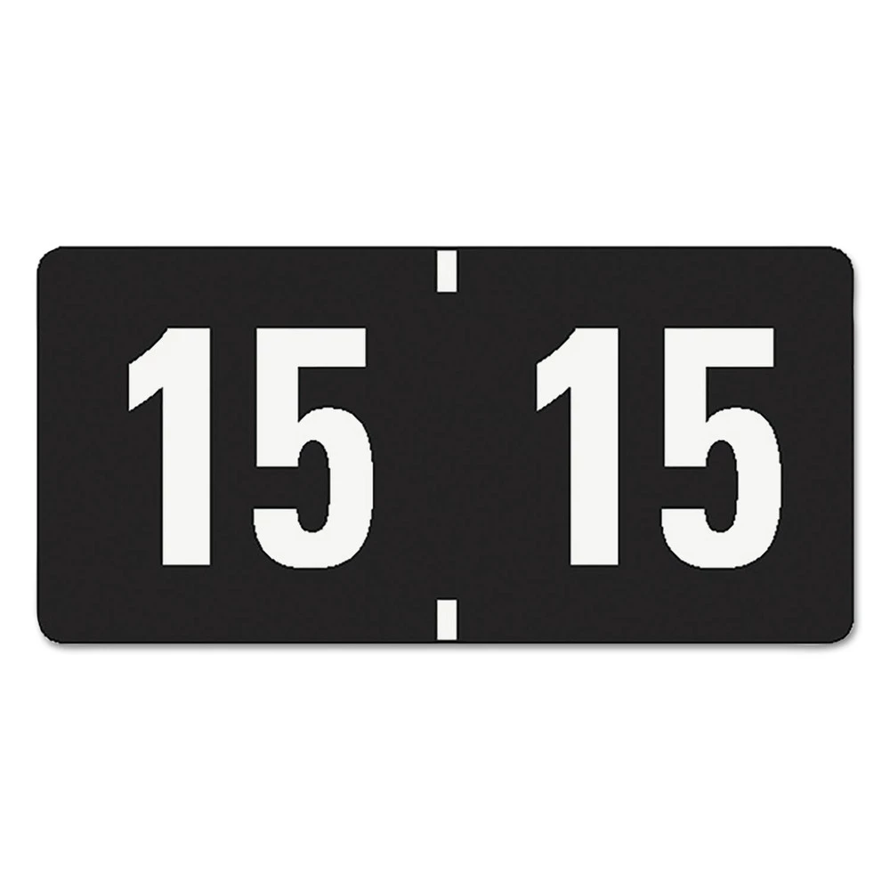 Smead 68315 Yearly End Tab 0.75 In. X 1.5 In. '15-ft File Folder Labels - Black (500-Piece/Roll)