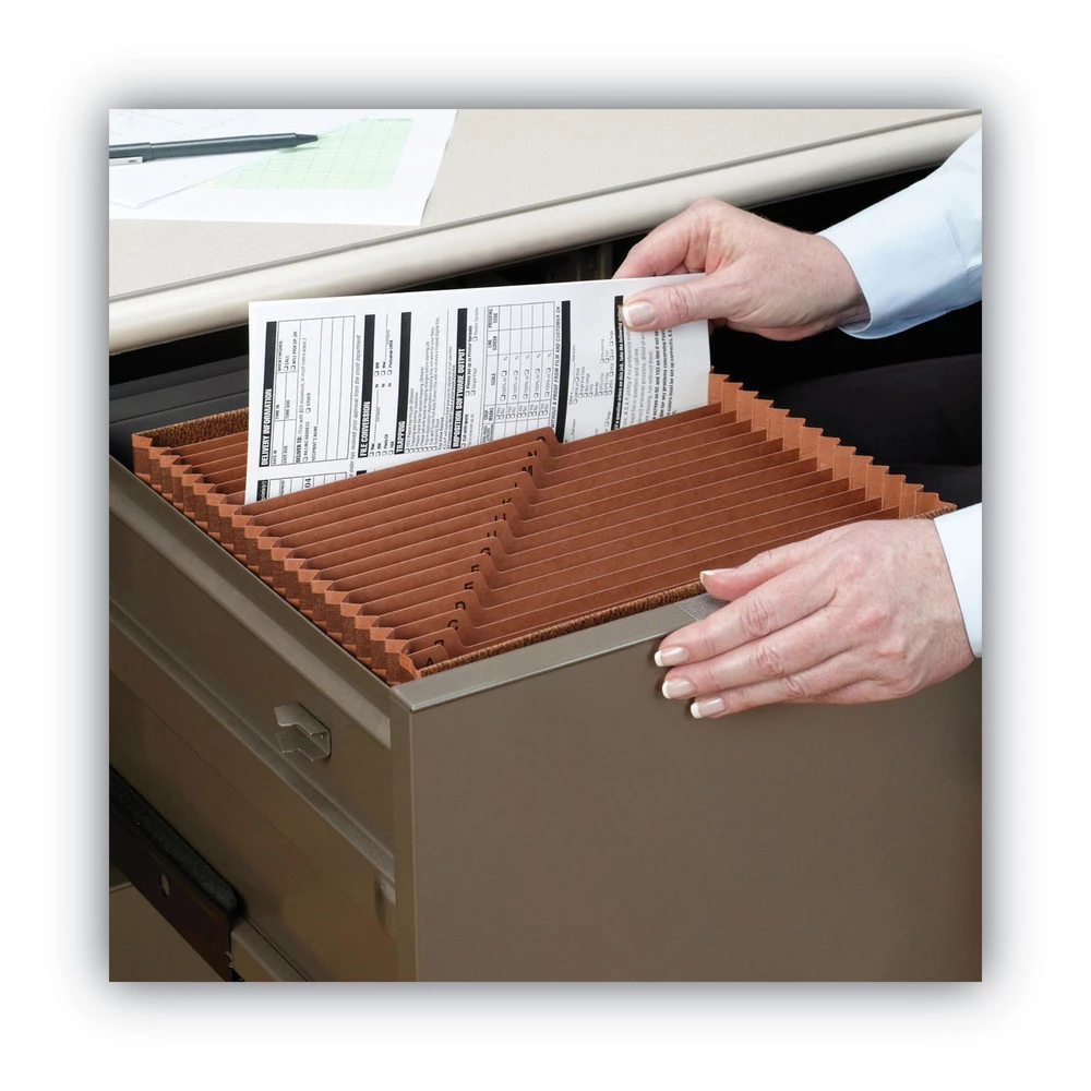 Smead 70425 Tuff Expanding Files, 21 Sections, 1/21-Cut Tab, Letter Size, Redrope - Image 8