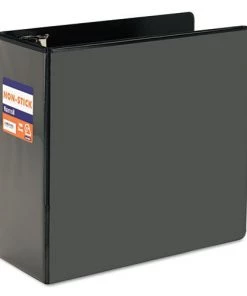 Samsill 16400 3 D-Ring 5 In. Capacity Nonstick View Binder - Black