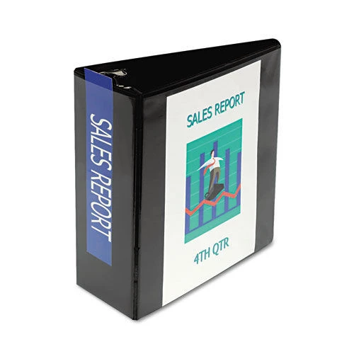 Samsill 16400 3 D-Ring 5 In. Capacity Nonstick View Binder - Black - Image 4