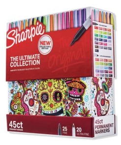 Sharpie 2011580 Ultimate Assorted Tip Permanent Markers - Assorted Colors (45/Pack)