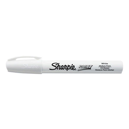Sharpie 2107614 Medium Bullet Tip, Permanent Paint Marker - White (1 Dozen)