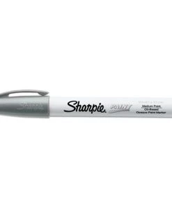 Sharpie 2107617 Medium Bullet Tip Permanent Paint Markers - Silver (1 Dozen)