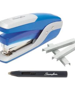 Swingline S7064584A Quick Touch 28-Sheet Capacity Stapler Value Pack - Blue/Silver