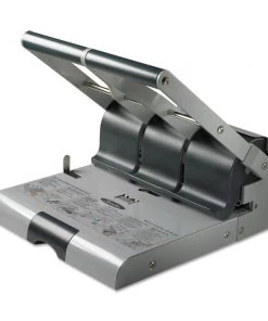 Swingline A7074650B 160 Sheet 9/32 In. Holes Antimicrobial Protected Adjustable Punch - Putty/Gray