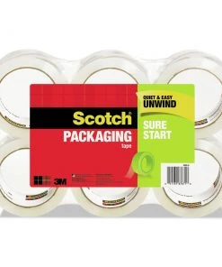 Scotch 3500-6 1.88 In. X 54.6 Yds. Sure Start 3 In. Core Packaging Tape - Clear (6/Pack)