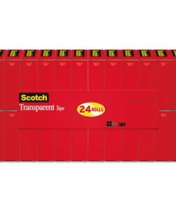 Scotch 600K24 0.75 In. X 83.33 Ft. 1 In. Core Transparent Tape (24/Pack)