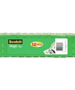 Scotch 810K12 1 In. Core 0.75 In. X 83.33 Ft. Magic Tape Value Pack - Clear (12-Piece/Pack)