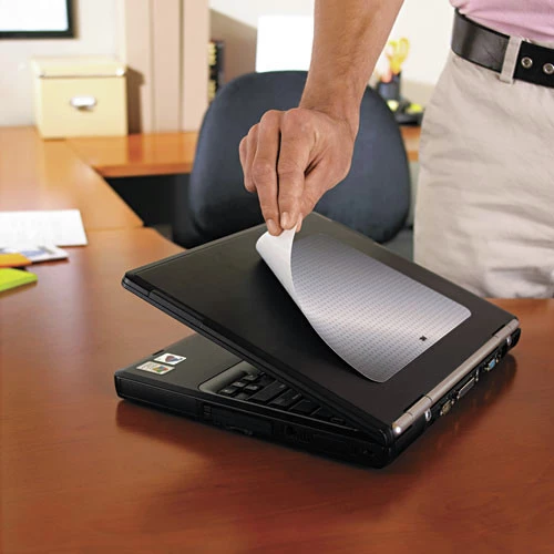 3M MP200PS 8 1/2 In. X 7 In. Nonskid Repositionable Adhesive Back Precise Mouse Pad - Gray/Bitmap - Image 3