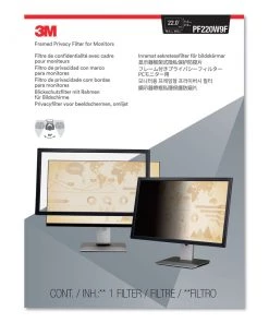 3M PF220W9F 16:10 Aspect Ratio Frameless Blackout Privacy Filter For 22 In. Monitors