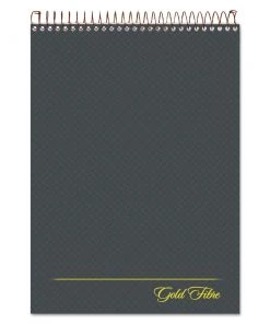 Ampad 20-813 Gold Fibre Wirebound Project Notes Pad, Project Notes Format, Gray Cover, White Paper, 8.5 X 11.75, 70 Sheets