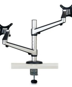 Tripp Lite DDR1327DCS 22 Lbs. Capacity Dual Full Motion Flex Arm Desk Clamp For 13 - 27 In. Monitors - Black/Silver
