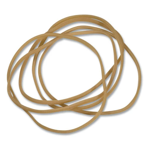 Universal UNV00418 0.04 In. Gauge, 4 Oz. Box, Rubber Bands - Size 18, Beige (400/Pack) - Image 2