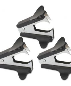 Universal UNV00700VP Jaw-Style Staple Removers - Black (3/Pack)