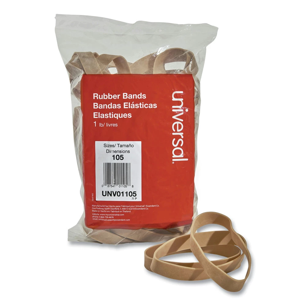 Universal UNV01105 0.06 In. Gauge Rubber Bands - Size 105, Beige (55/Pack)