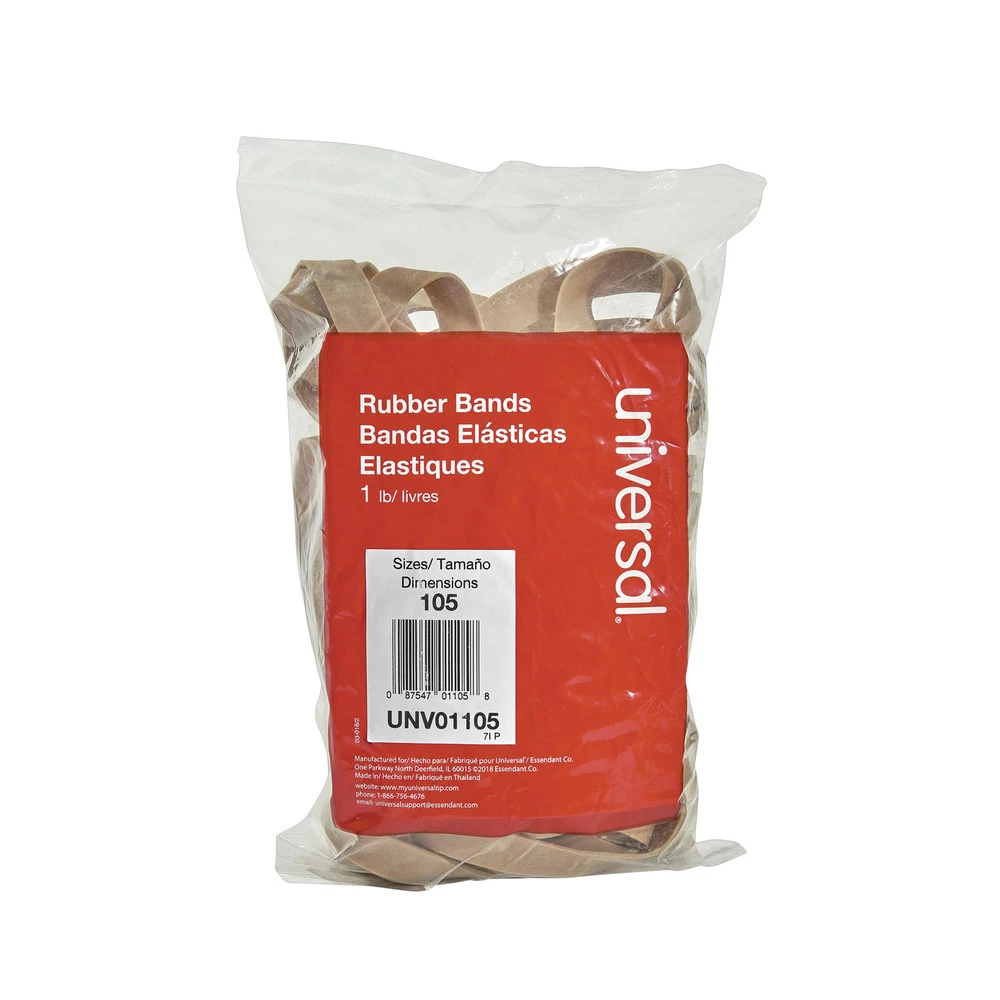 Universal UNV01105 0.06 In. Gauge Rubber Bands - Size 105, Beige (55/Pack) - Image 3