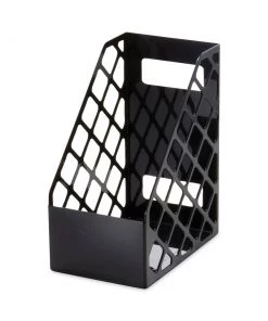 Universal UNV08119 6 1/4 In. X 9 1/2 In. X 11 3/4 In. Recycled Plastic Magazine File - Large, Black
