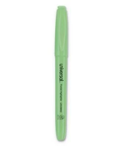 Universal UNV08852 Chisel Tip Pocket Highlighters - Fluorescent Green (1 Dozen)
