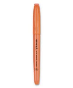 Universal UNV08853 Chisel Tip Fluorescent Orange Ink Orange Barrel Pocket Highlighters (1 Dozen)