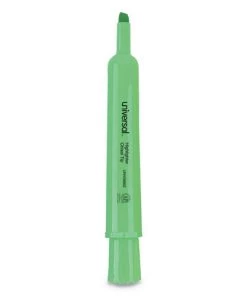 Universal UNV08862 Chisel Tip Fluorescent Green Ink Green Barrel Desk Highlighters (1 Dozen)
