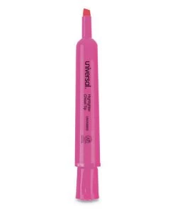 Universal UNV08865 Fluorescent Ink, Chisel Tip, Desk Highlighters - Pink (1 Dozen)