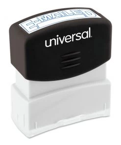 Universal UNV10058 Pre-Inked One-Color E-MAILED Message Stamp - Blue