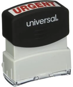 Universal UNV10070 Pre-Inked One-Color URGENT Message Stamp - Red