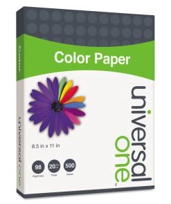 Universal UNV11202 8.5 In. X 11 In. 20 Lbs. Deluxe Colored Paper - Blue (500/Ream)